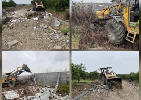 قلع و قمع ۲ مورد ساخت‌وساز غیرمجاز در شهرستان سیمرغ با دستور قضایی